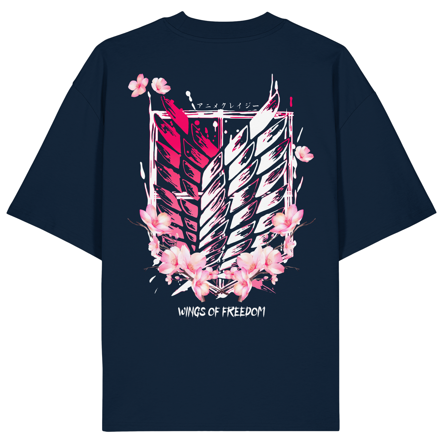 "Petals of Liberation“ Back Organic Oversized Shirt