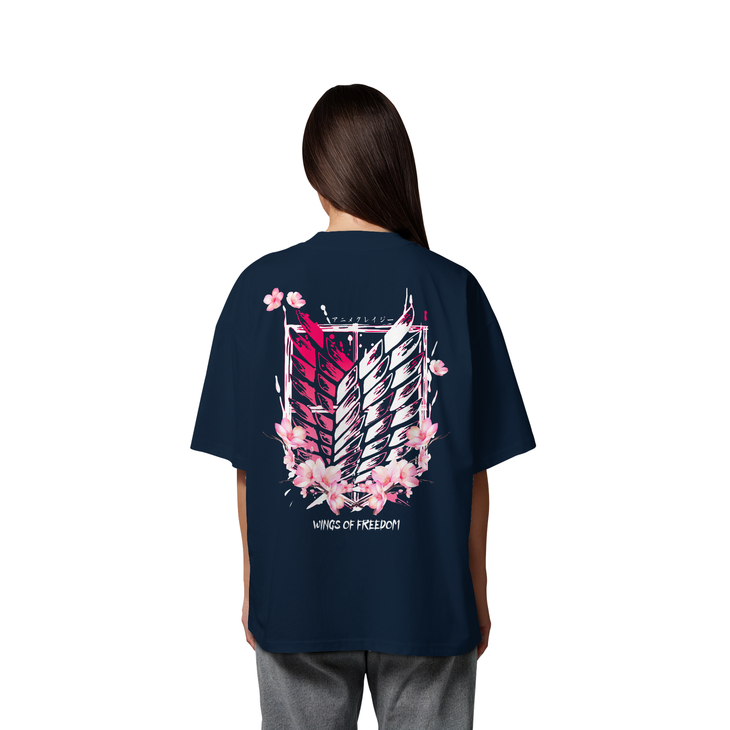 "Petals of Liberation“ Back Organic Oversized Shirt