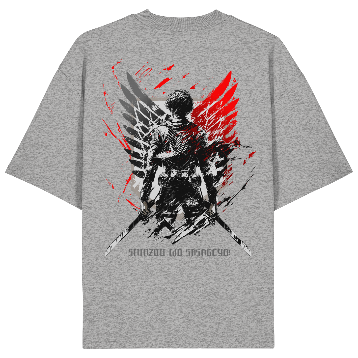 "Wings of Resolve" Back Organic Oversized Shirt