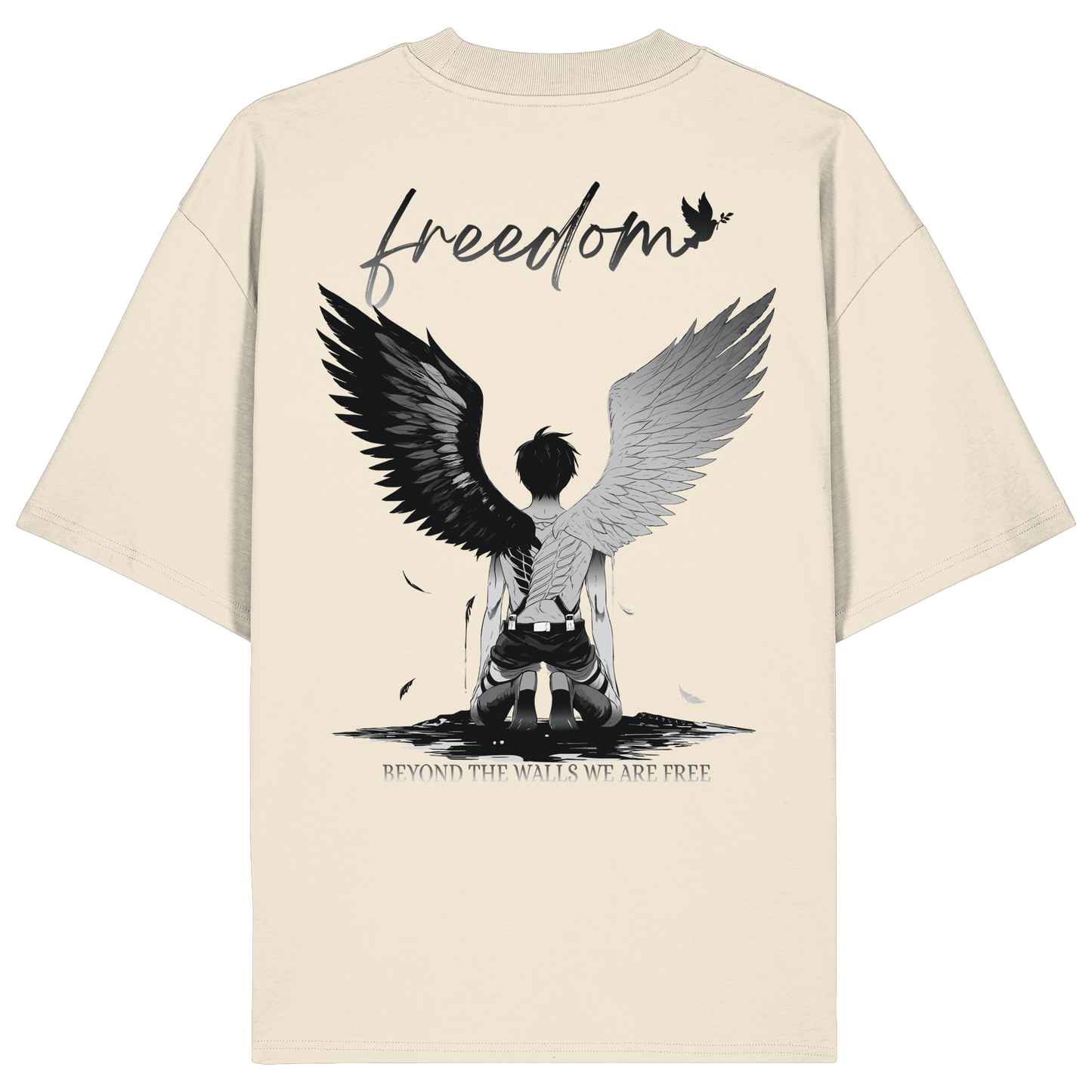 "Freedom" Back Organic Oversized Shirt