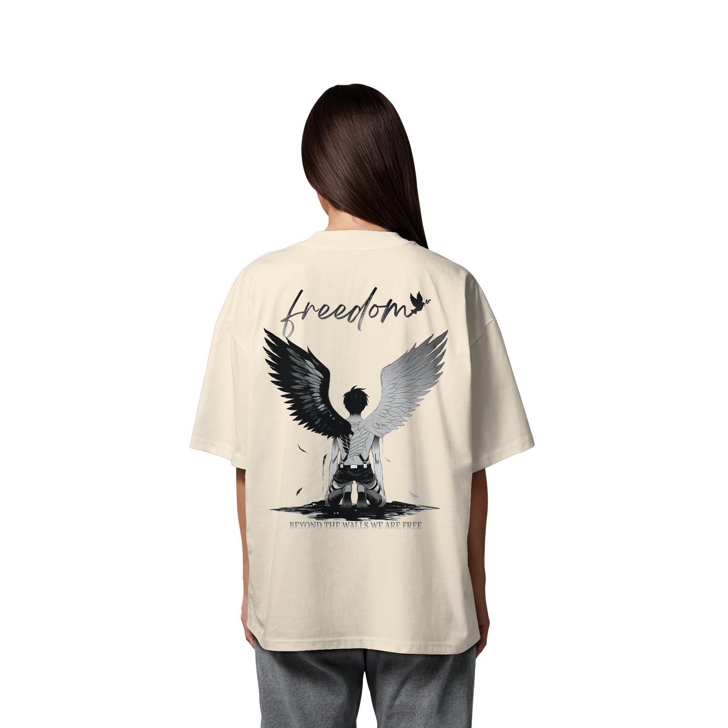 "Freedom" Back Organic Oversized Shirt