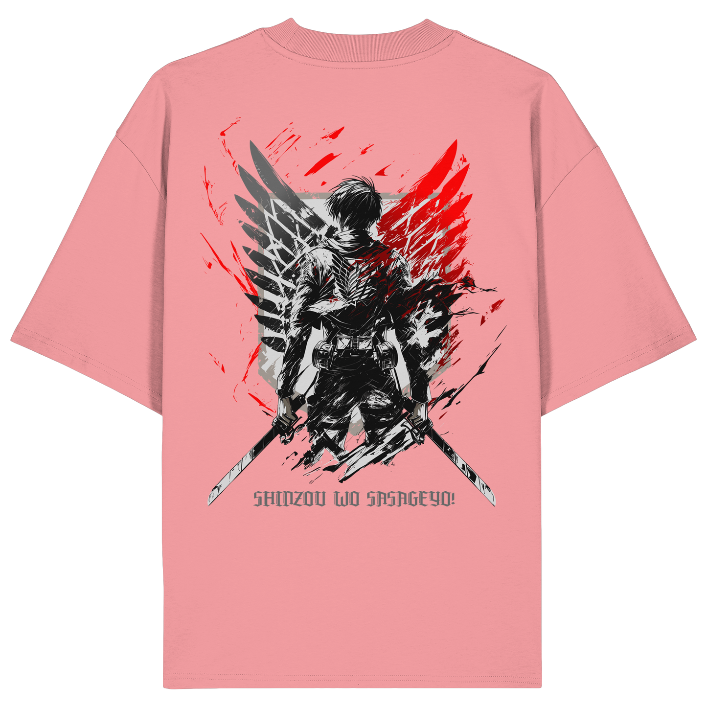 "Wings of Resolve" Back Organic Oversized Shirt