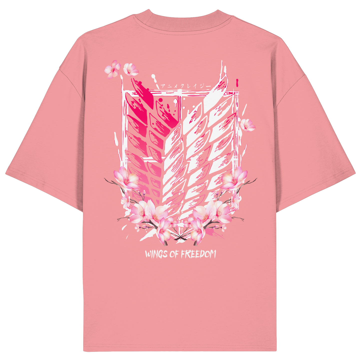 "Petals of Liberation“ Back Organic Oversized Shirt
