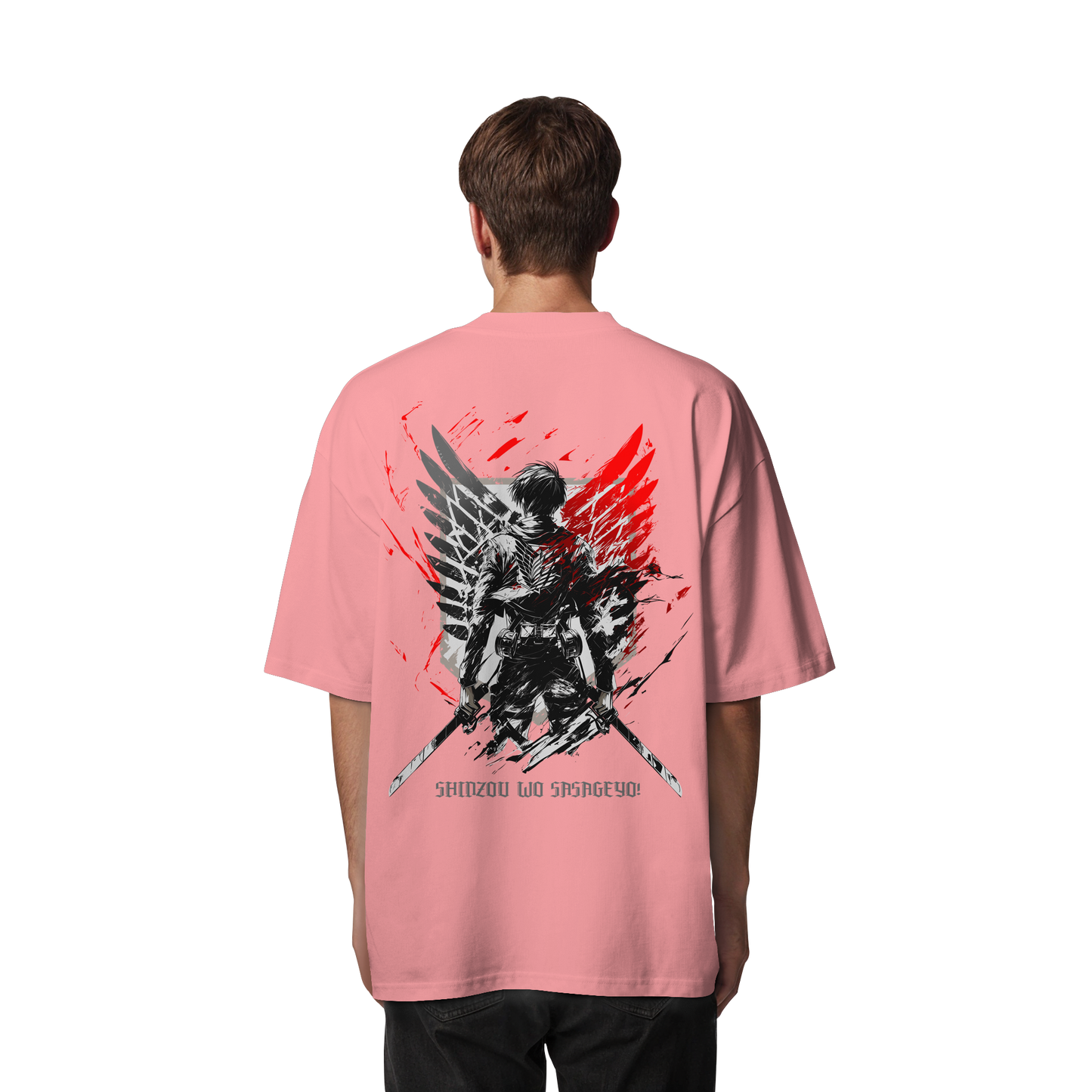 "Wings of Resolve" Back Organic Oversized Shirt