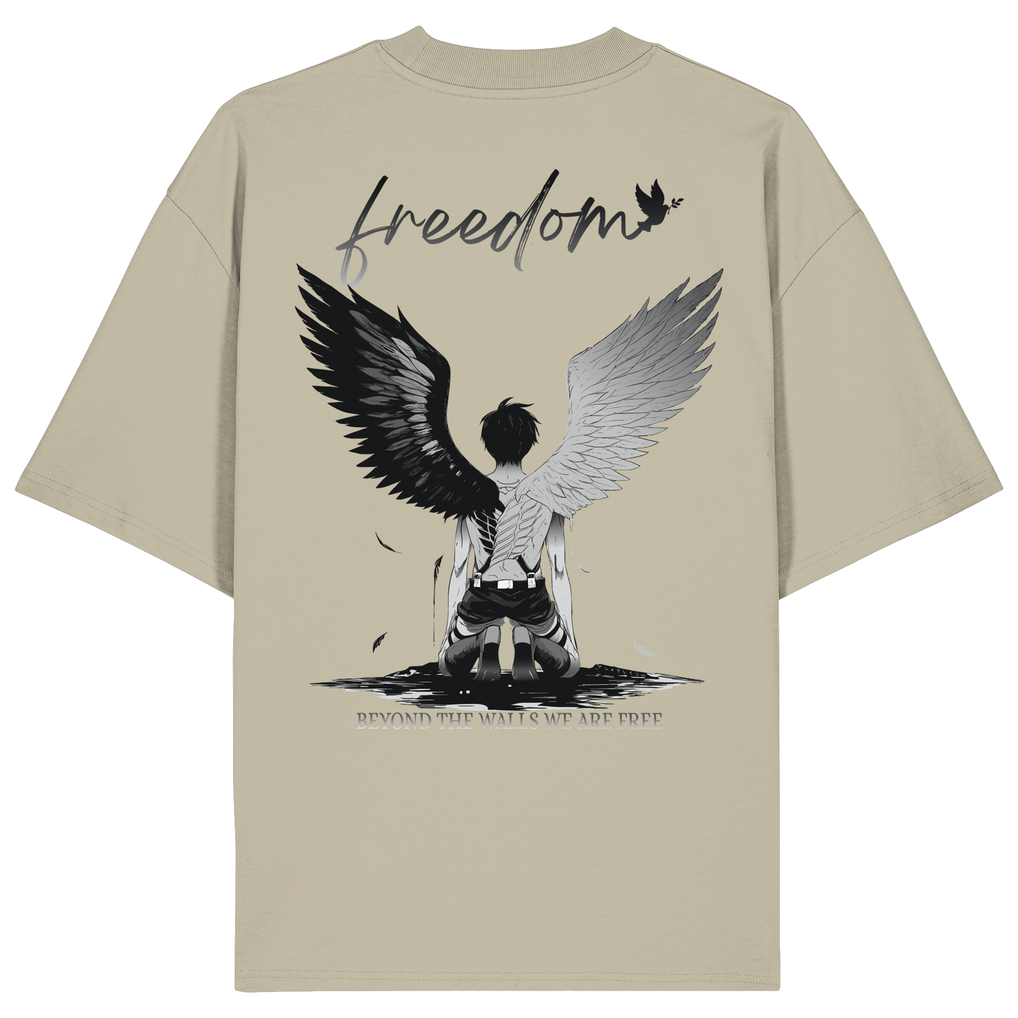 "Freedom" Back Organic Oversized Shirt