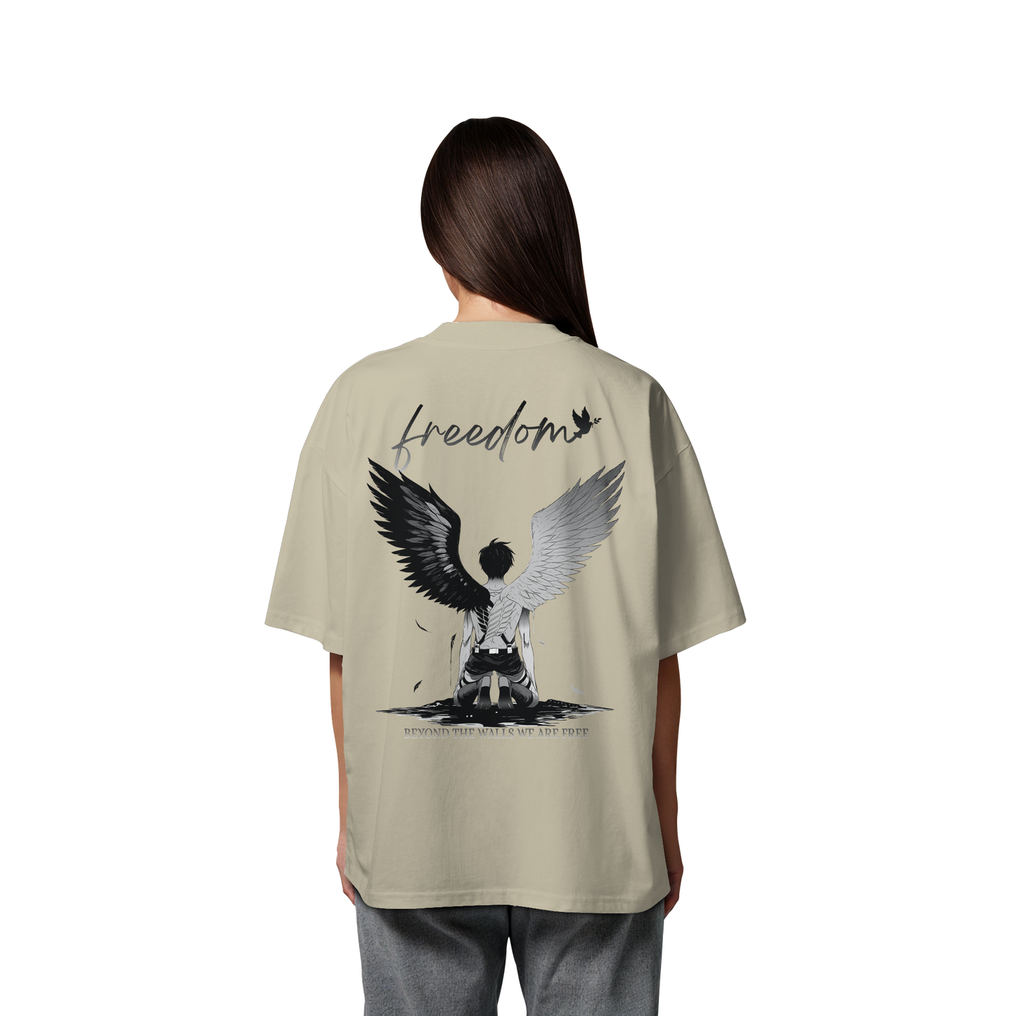 "Freedom" Back Organic Oversized Shirt