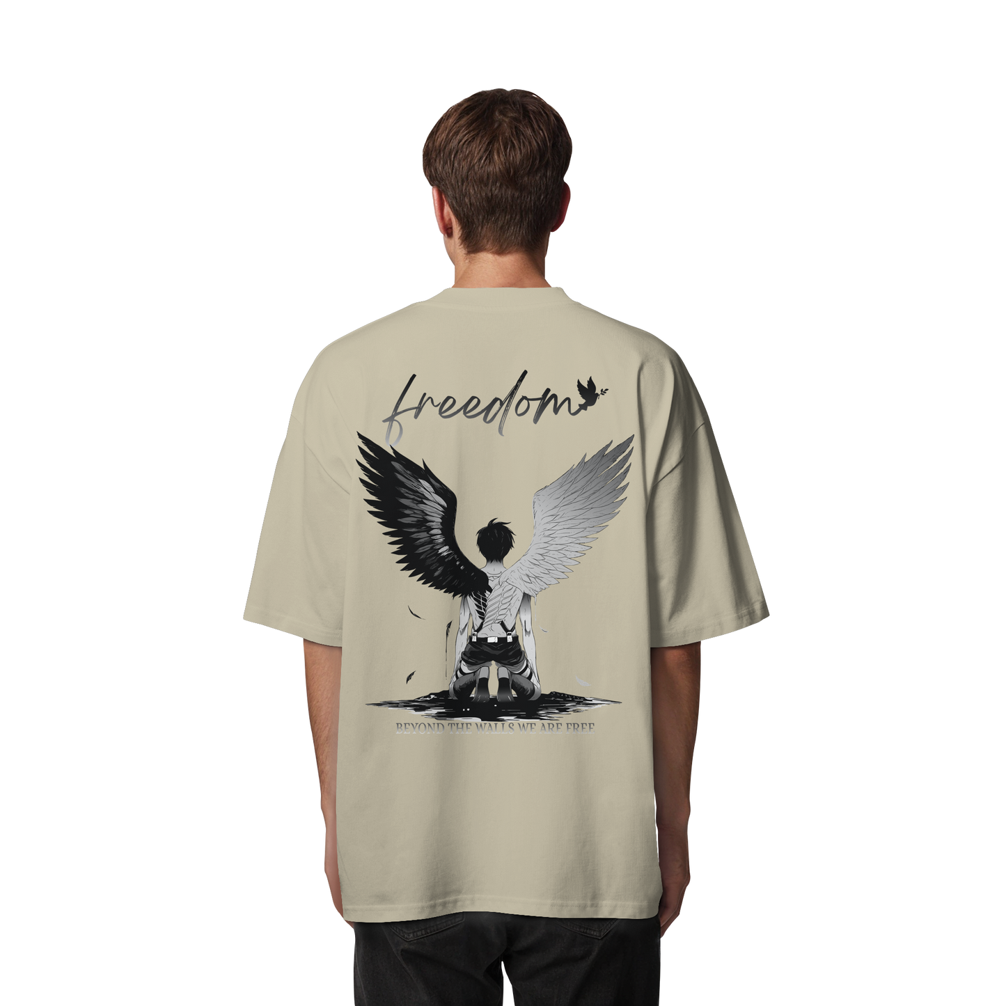"Freedom" Back Organic Oversized Shirt