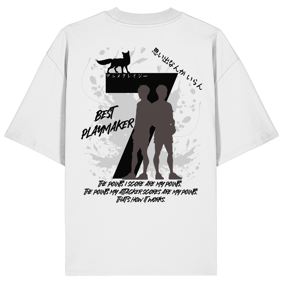 "Best Playmaker" Back Organic Oversize Shirt