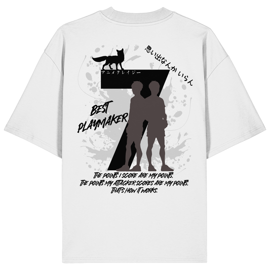 "Best Playmaker" Back Organic Oversize Shirt