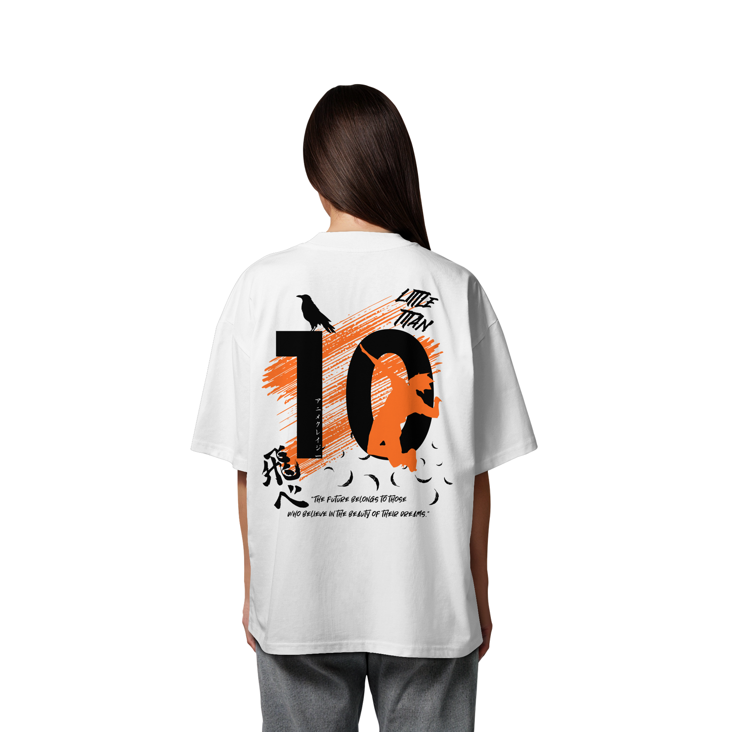 "Little Titan" Back Organic Oversize Shirt