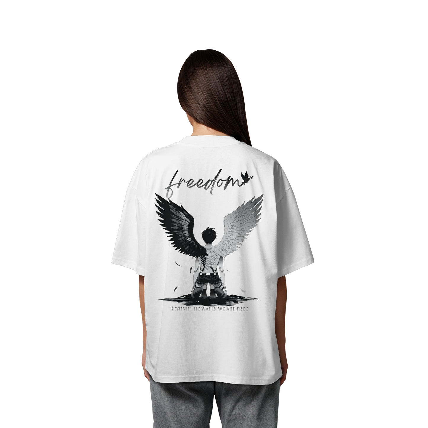 "Freedom" Back Organic Oversized Shirt