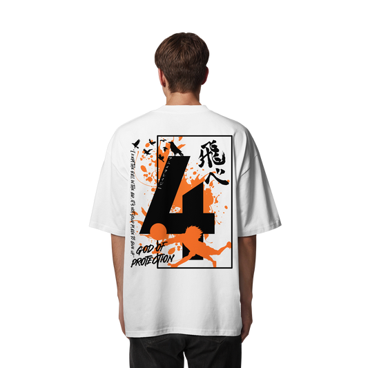 "God Of Protection" Back Organic Oversize Shirt