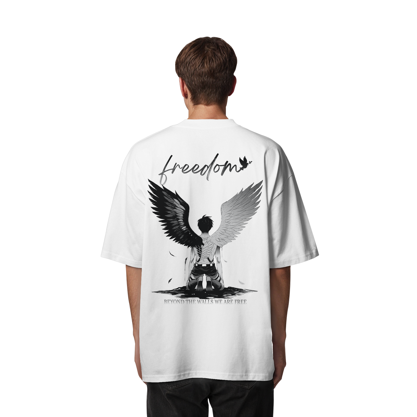 "Freedom" Back Organic Oversized Shirt