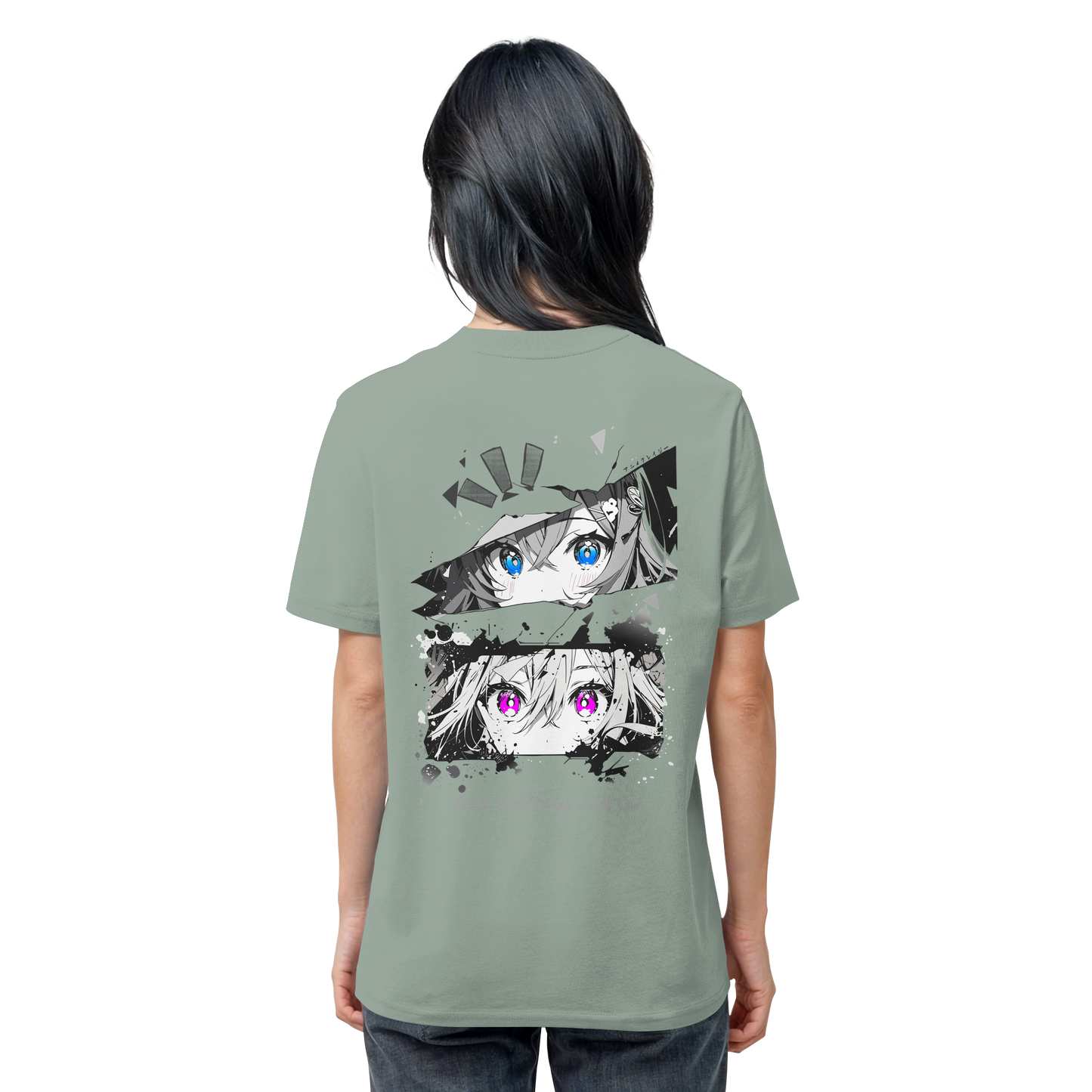 "Anime Eyes" Back Regular Organic Shirt