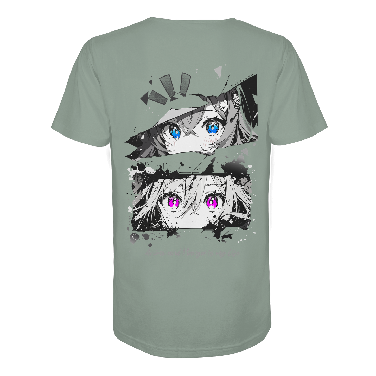 "Anime Eyes" Back Regular Organic Shirt