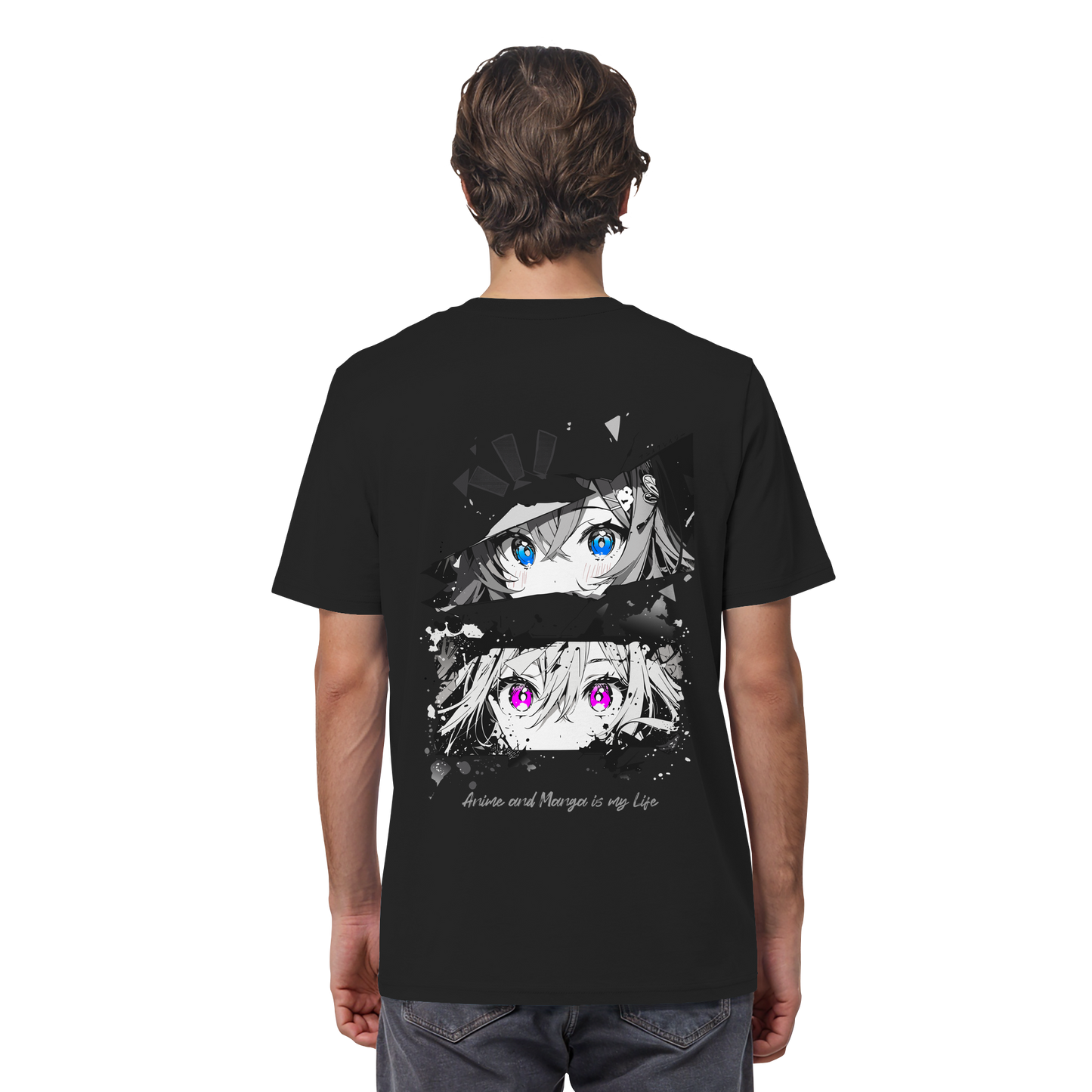 "Anime Eyes" Back Regular Organic Shirt