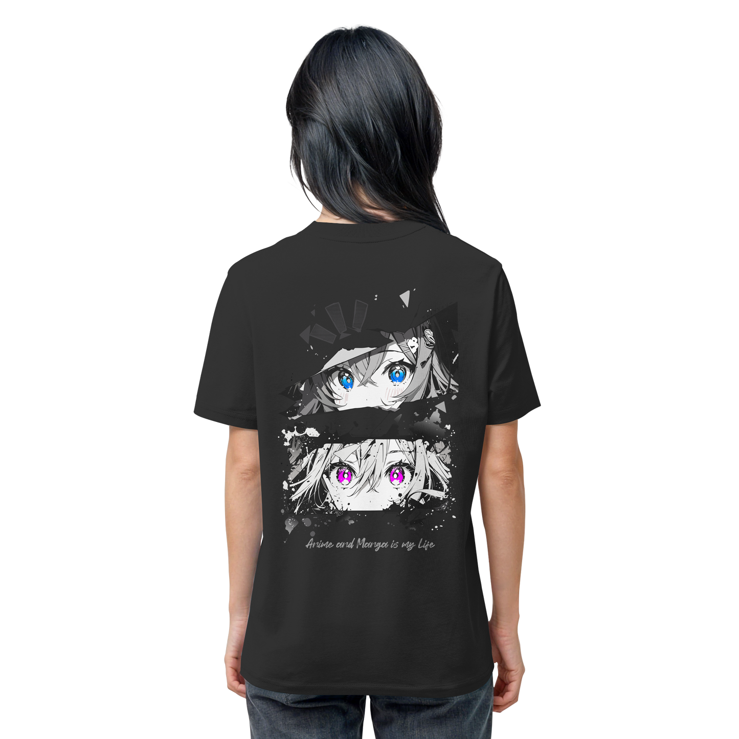 "Anime Eyes" Back Regular Organic Shirt
