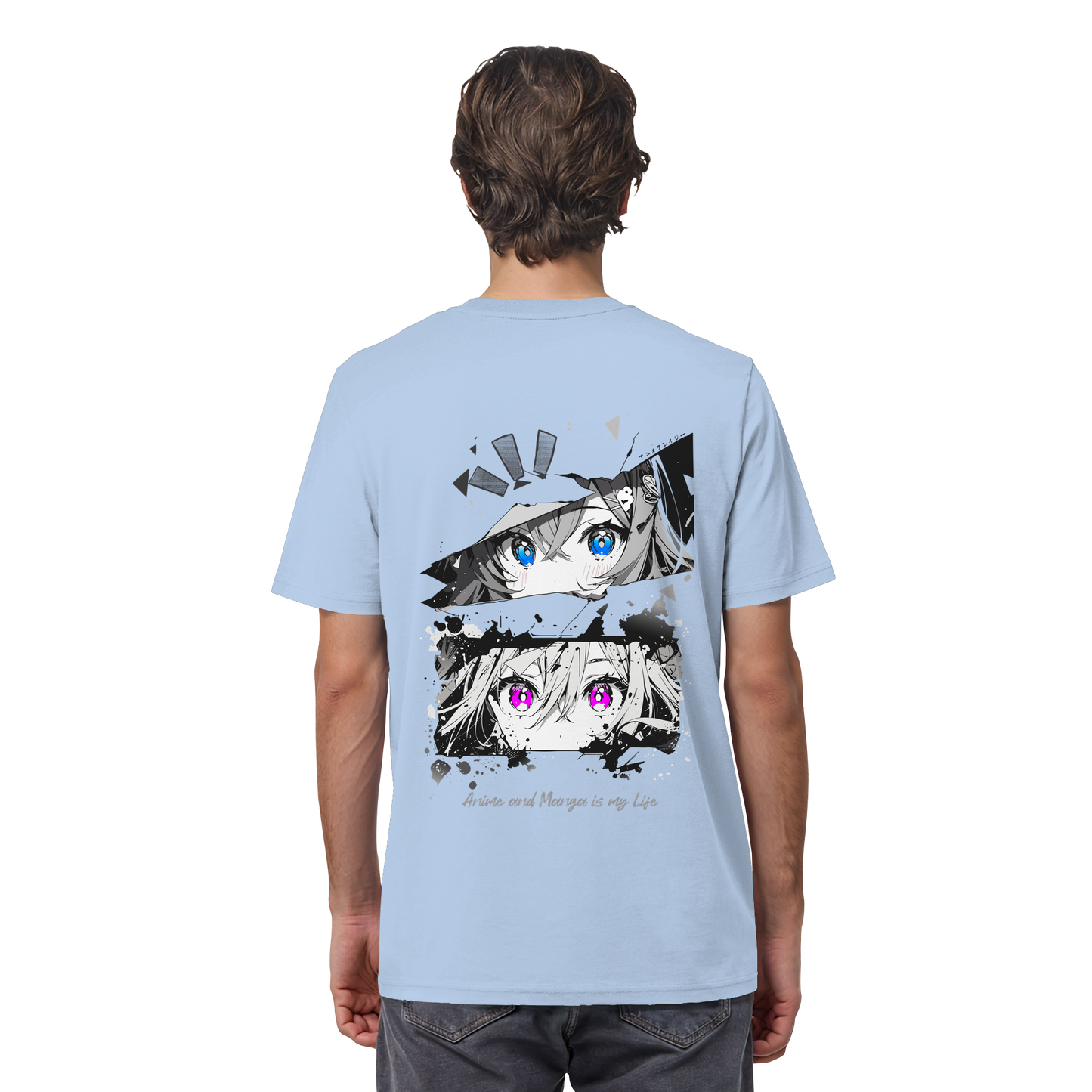 "Anime Eyes" Back Regular Organic Shirt