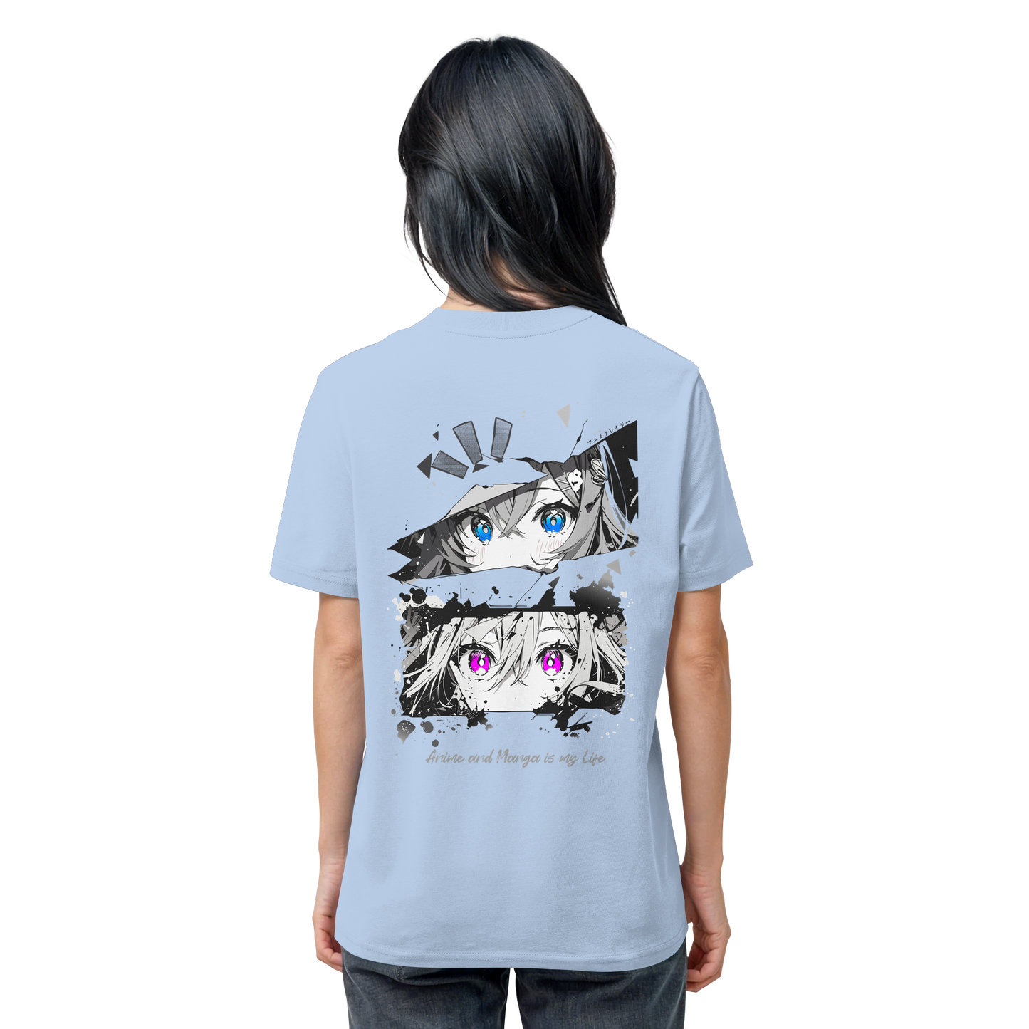 "Anime Eyes" Back Regular Organic Shirt