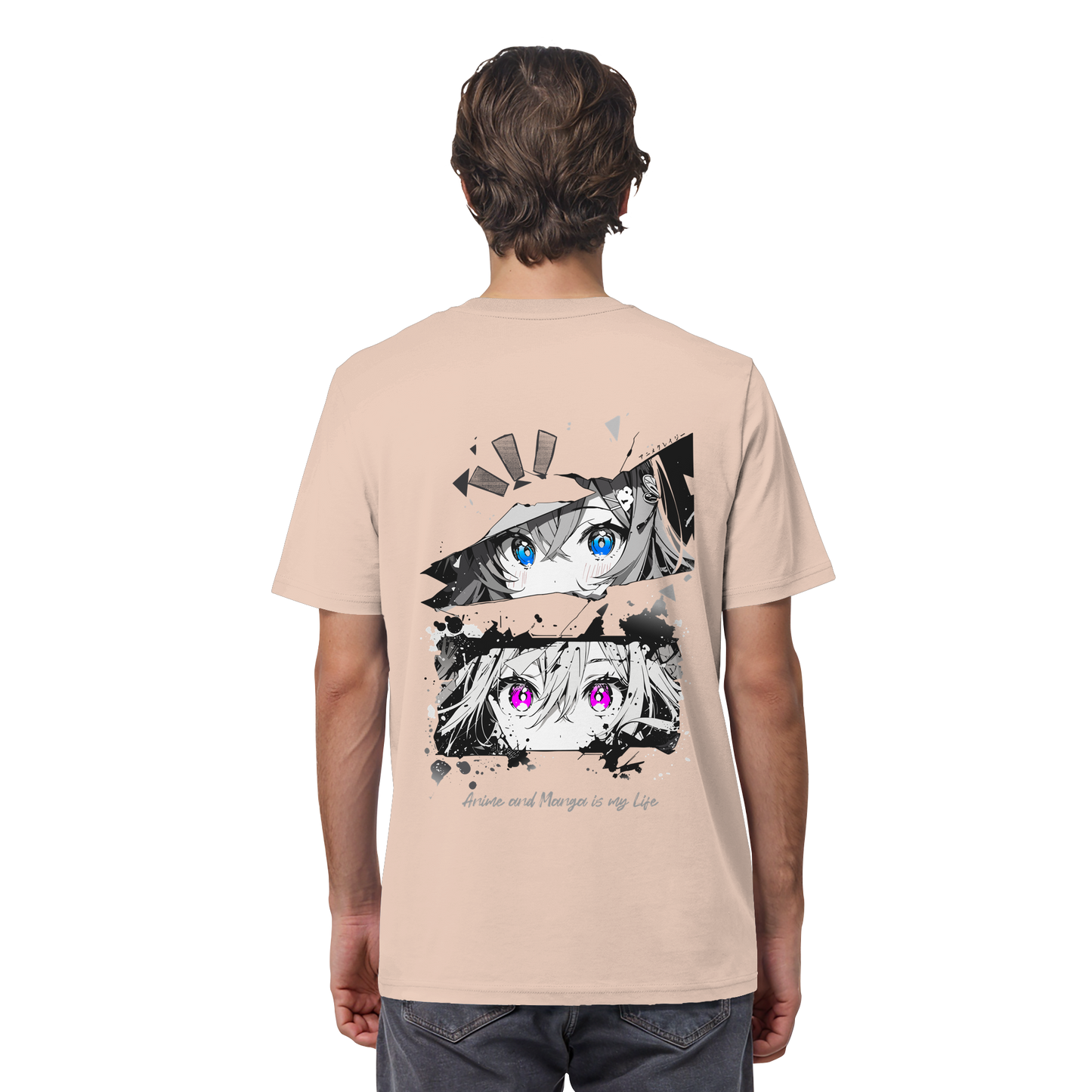 "Anime Eyes" Back Regular Organic Shirt