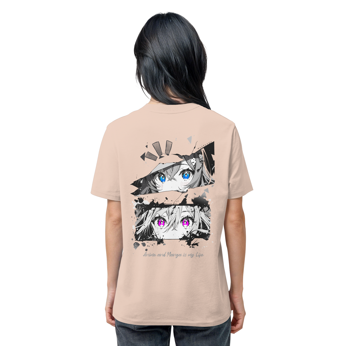 "Anime Eyes" Back Regular Organic Shirt