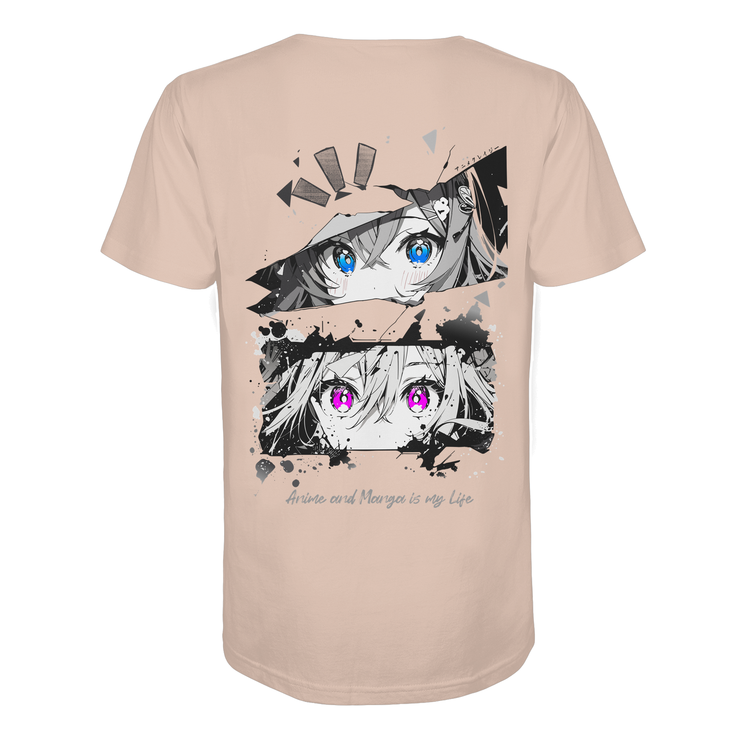 "Anime Eyes" Back Regular Organic Shirt