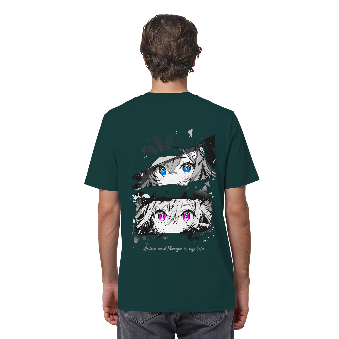 "Anime Eyes" Back Regular Organic Shirt