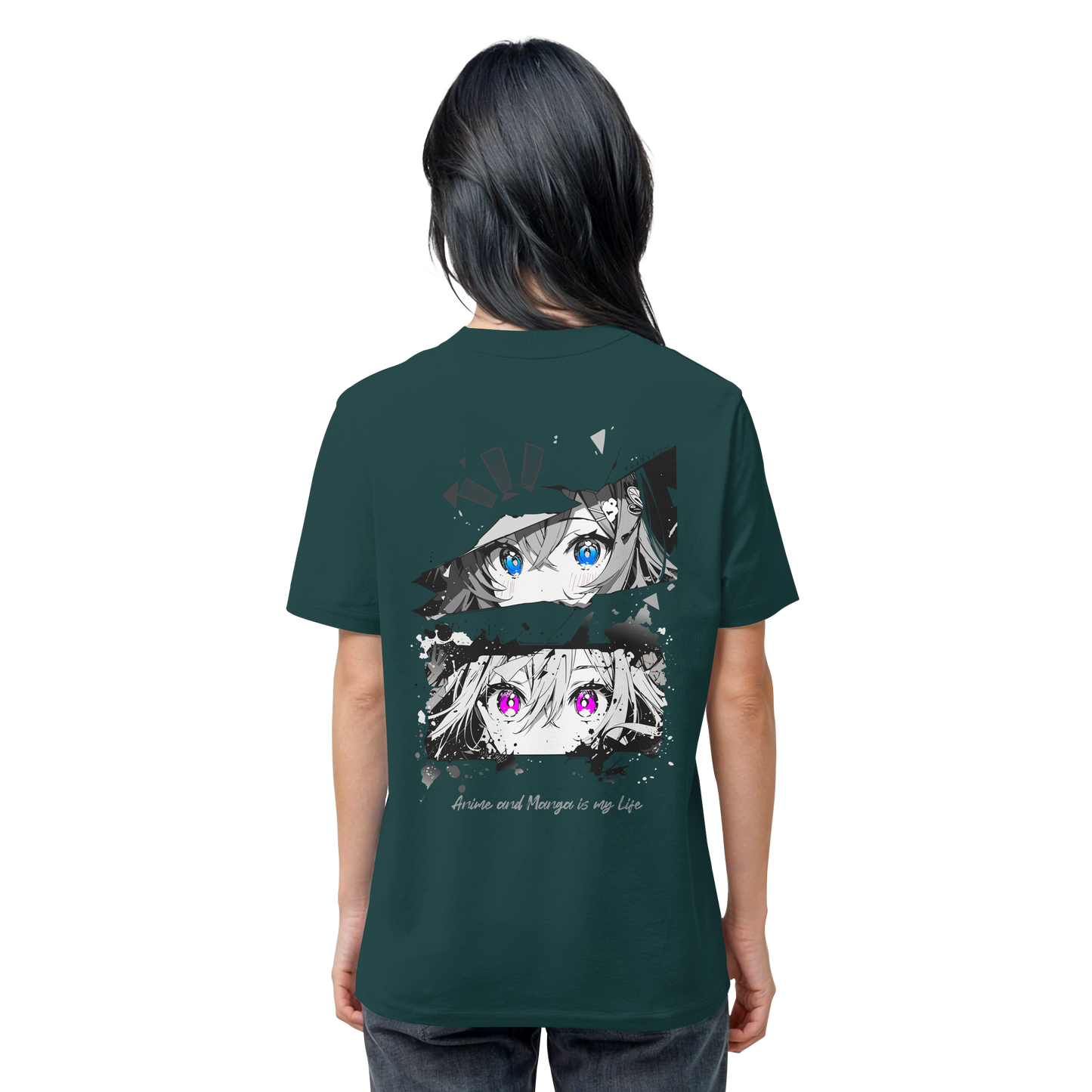 "Anime Eyes" Back Regular Organic Shirt