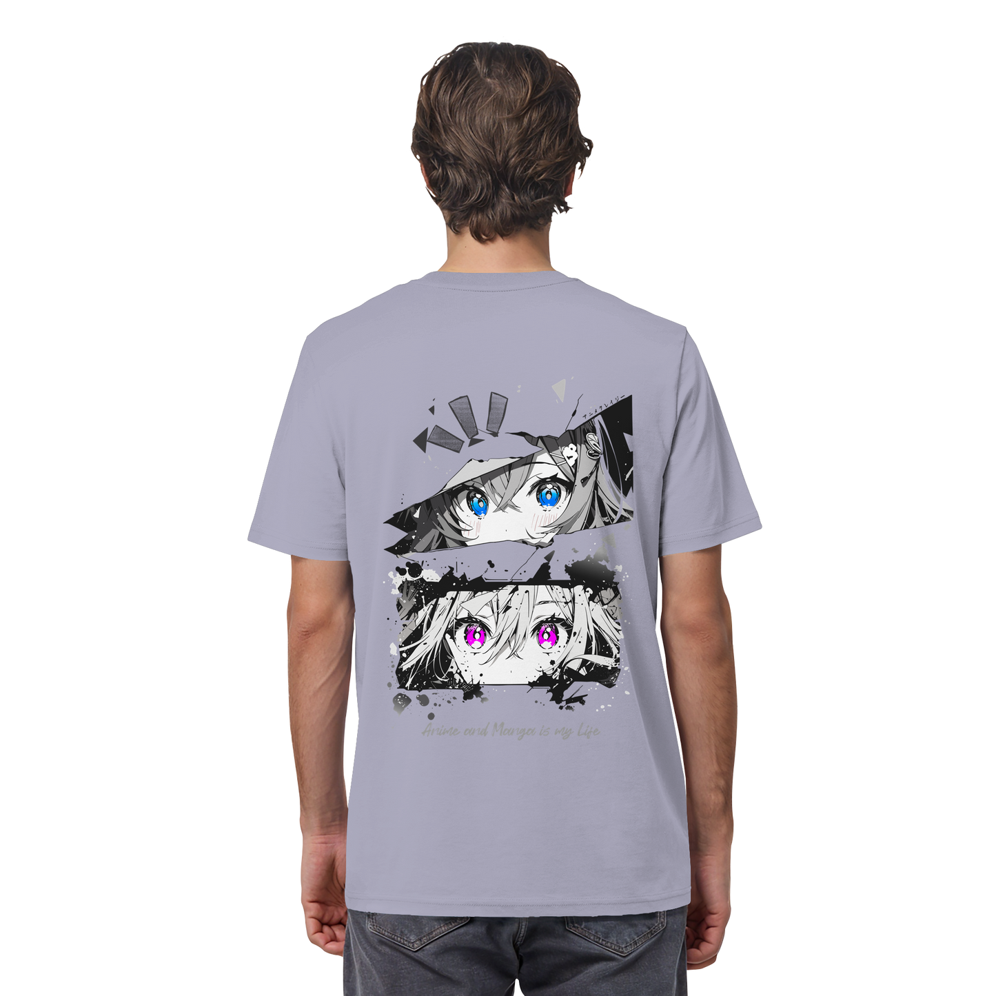 "Anime Eyes" Back Regular Organic Shirt