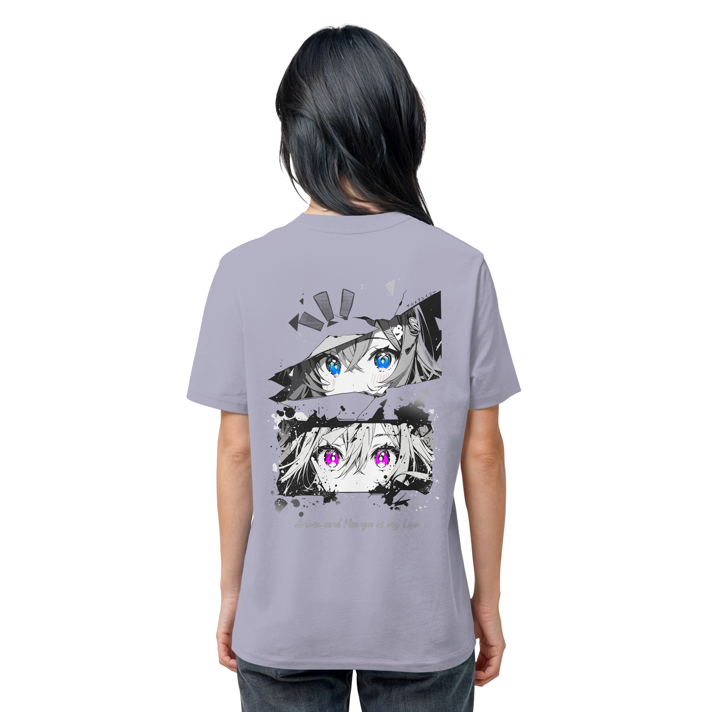 "Anime Eyes" Back Regular Organic Shirt