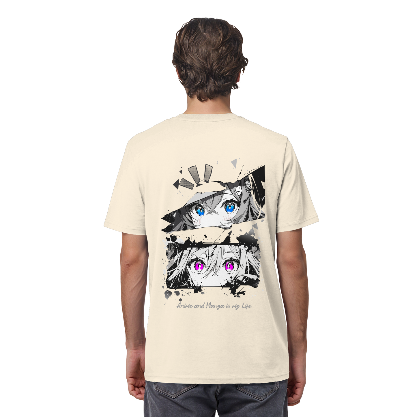 "Anime Eyes" Back Regular Organic Shirt