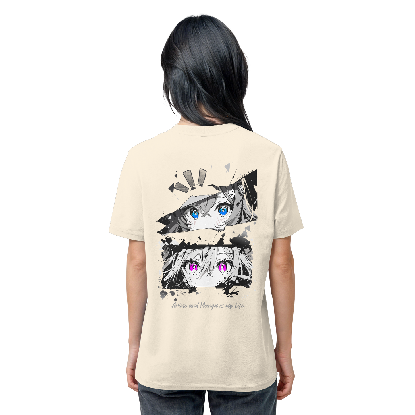"Anime Eyes" Back Regular Organic Shirt