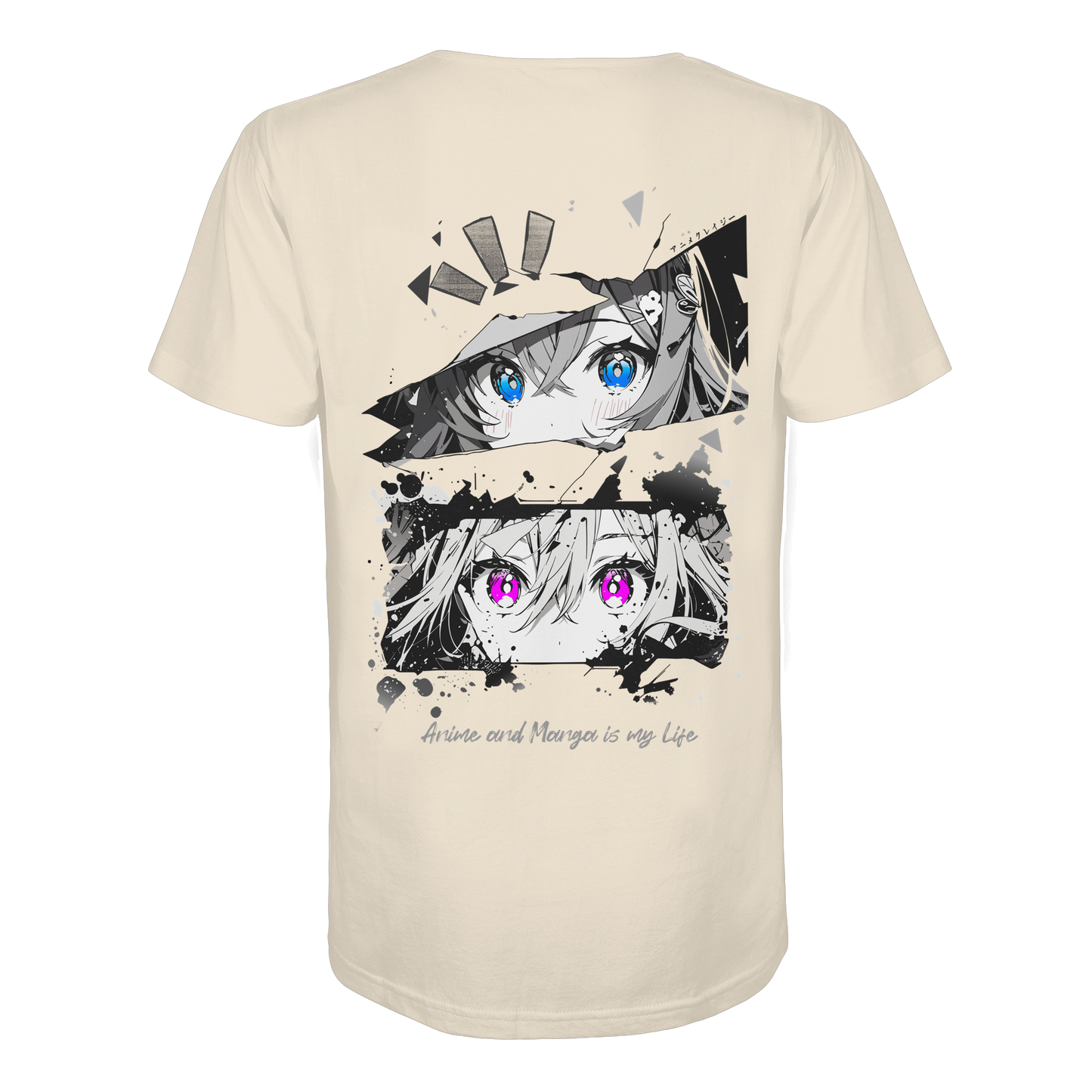 "Anime Eyes" Back Regular Organic Shirt