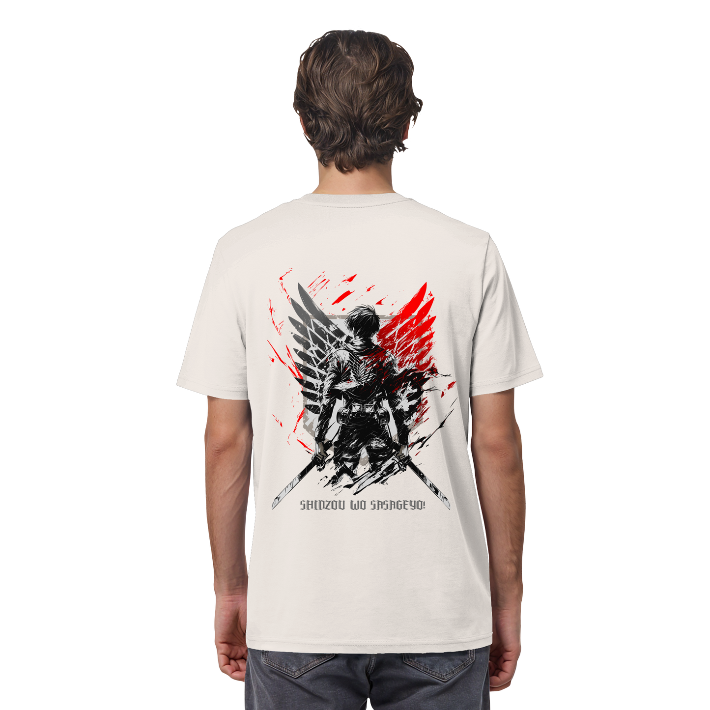 "Wings of Resolve" Back Organic Regular Shirt