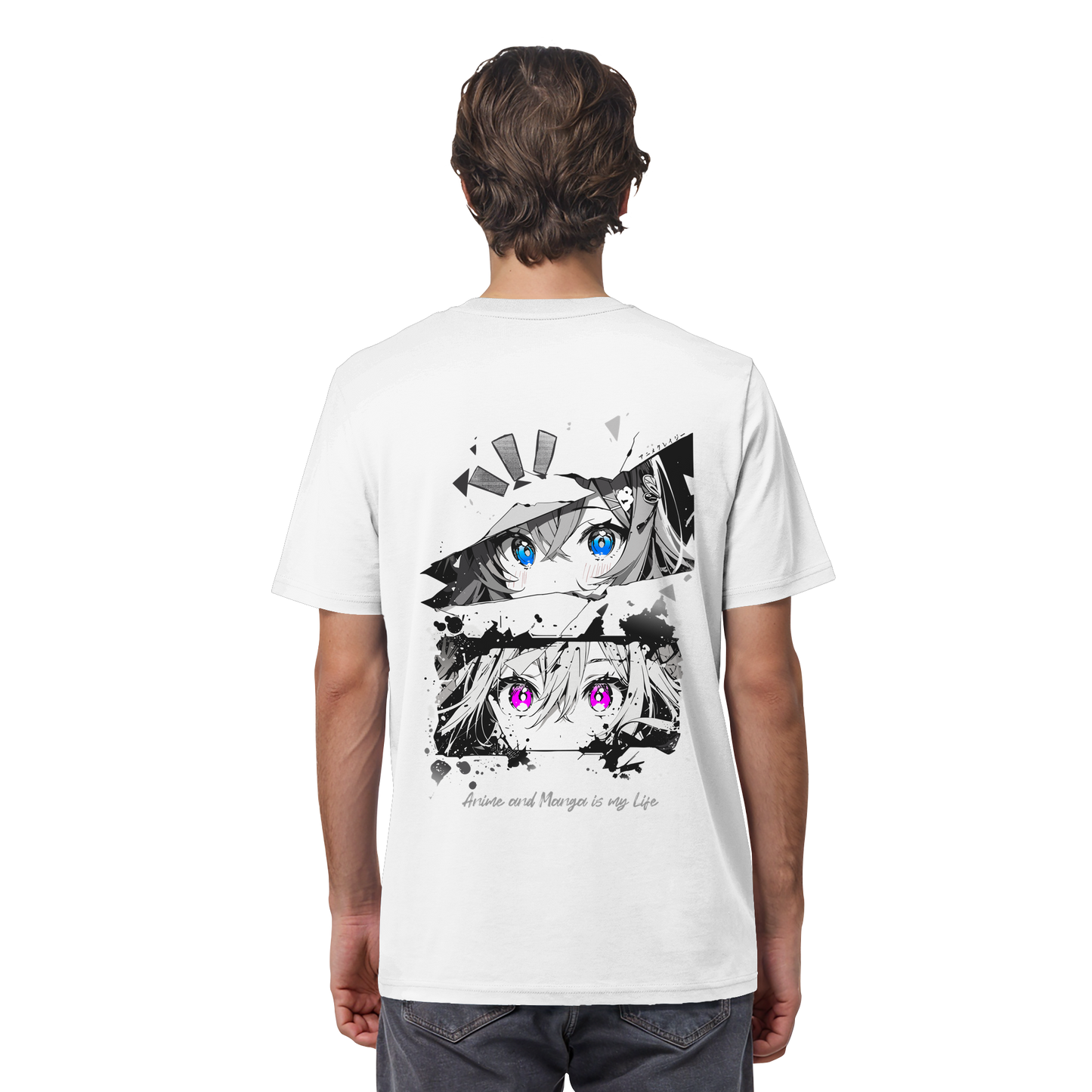 "Anime Eyes" Back Regular Organic Shirt