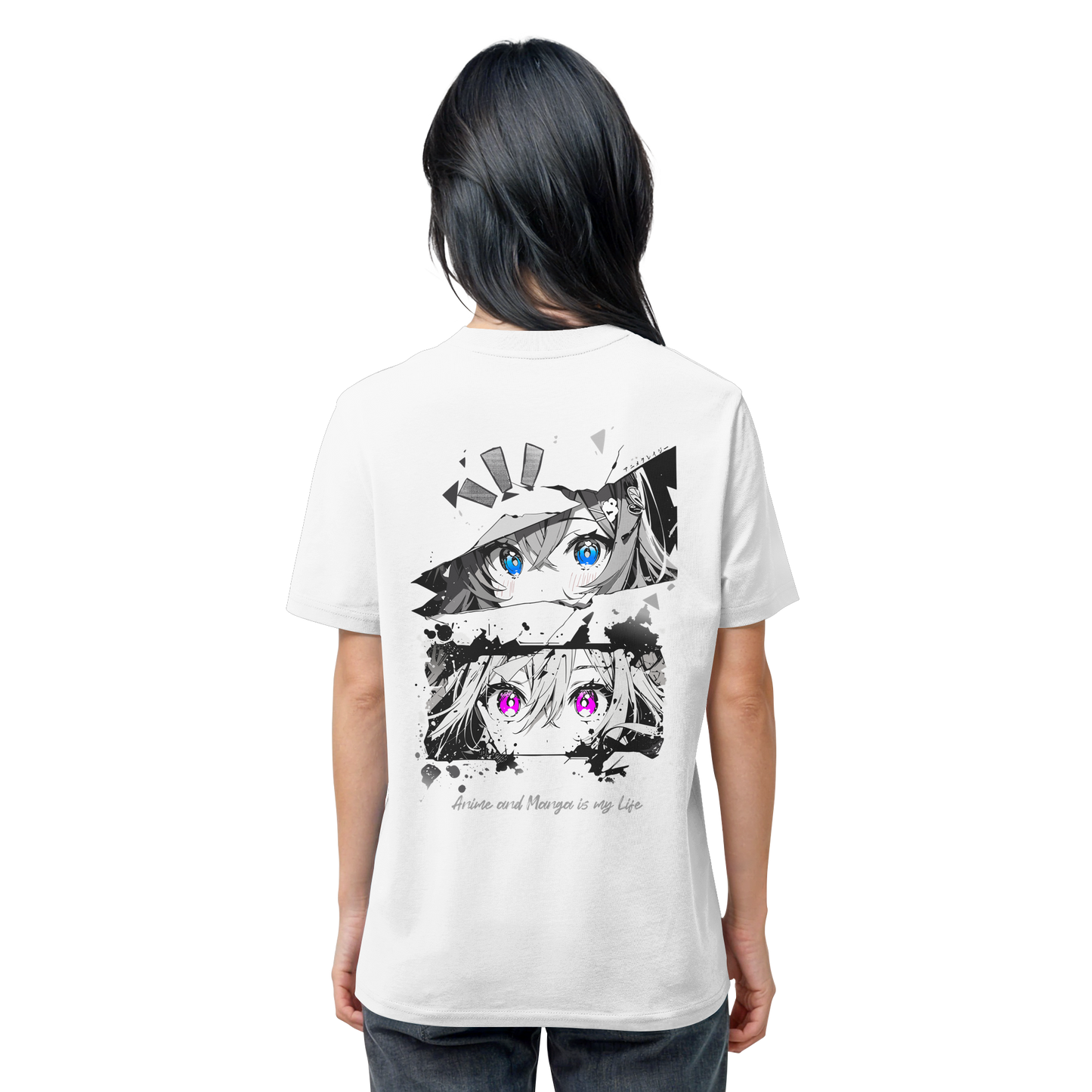 "Anime Eyes" Back Regular Organic Shirt