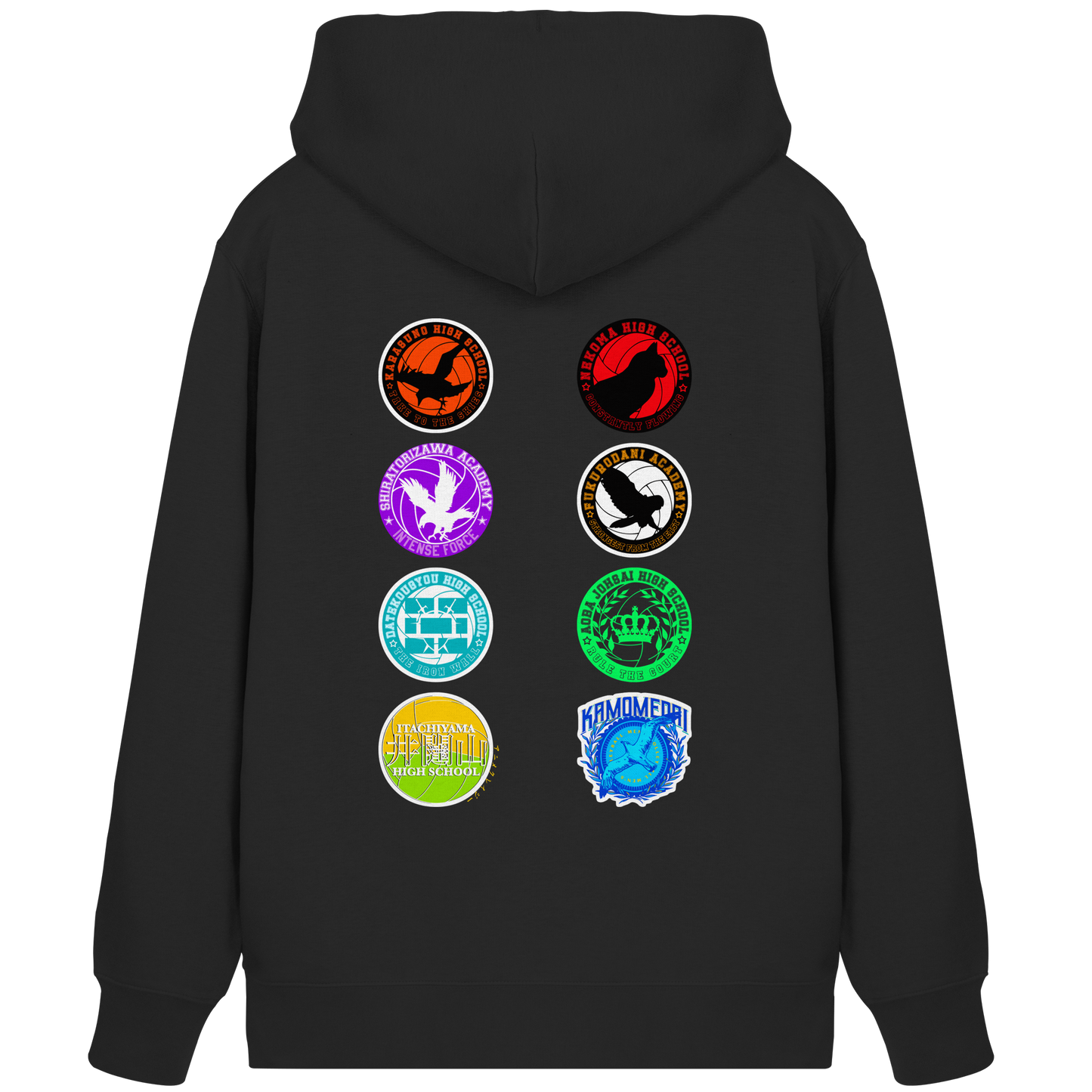 "Ascension Marks" Black Organic Zipper