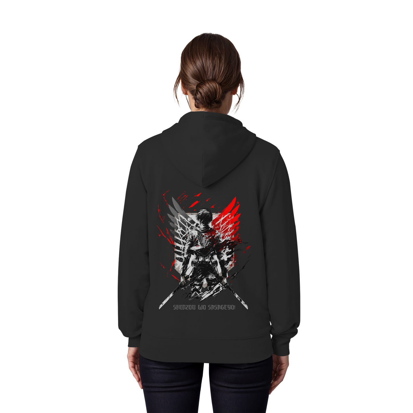 "Wings of Resolve" Back Organic Zipper