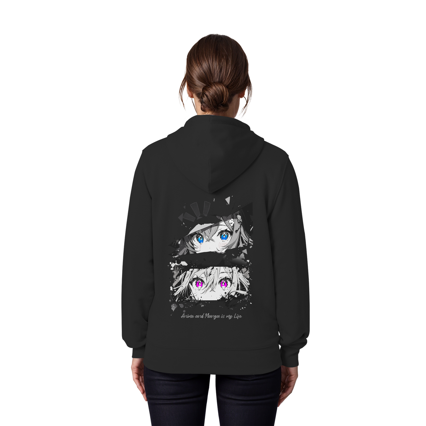 "Anime Eyes" Back - Organic Zipper