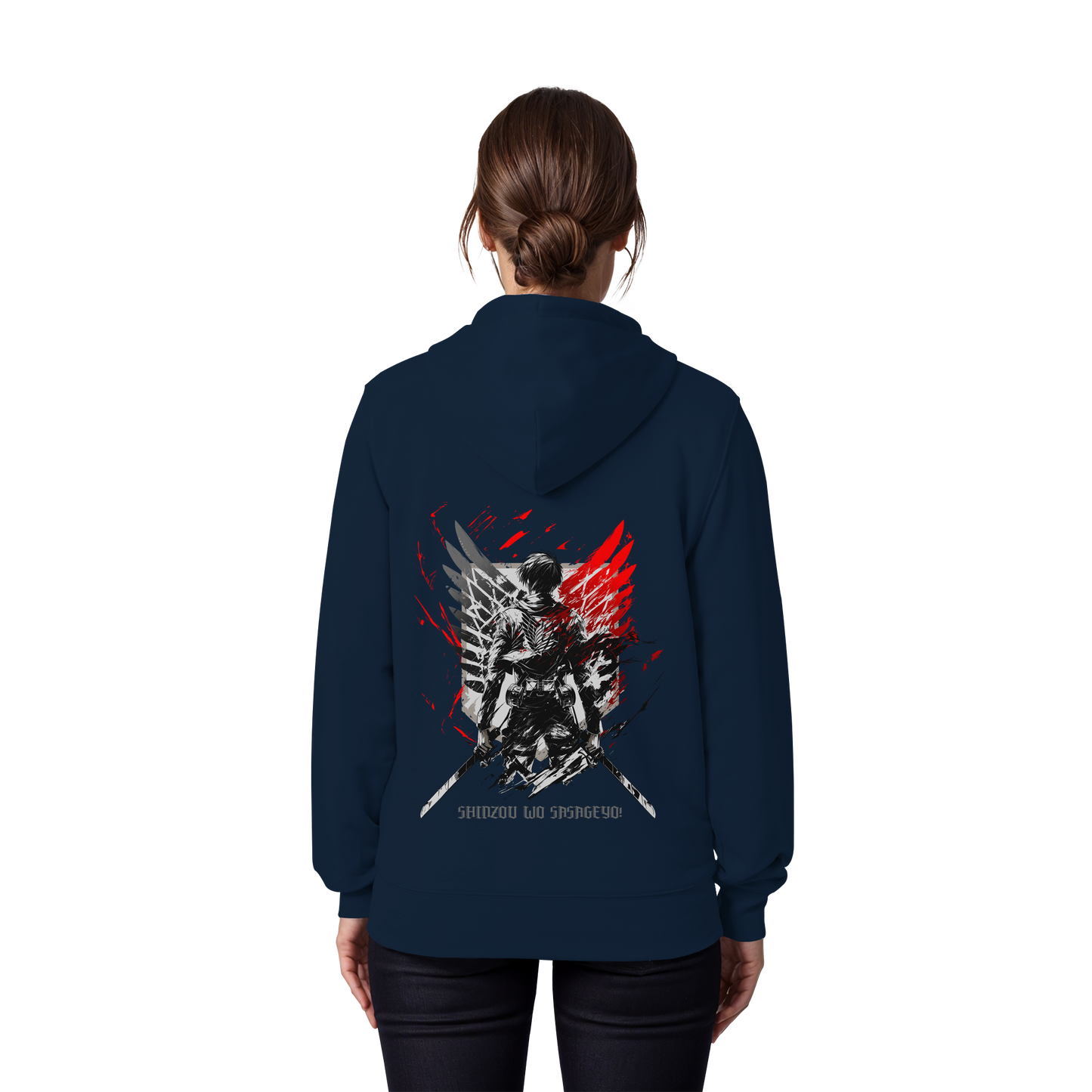 "Wings of Resolve" Back Organic Zipper