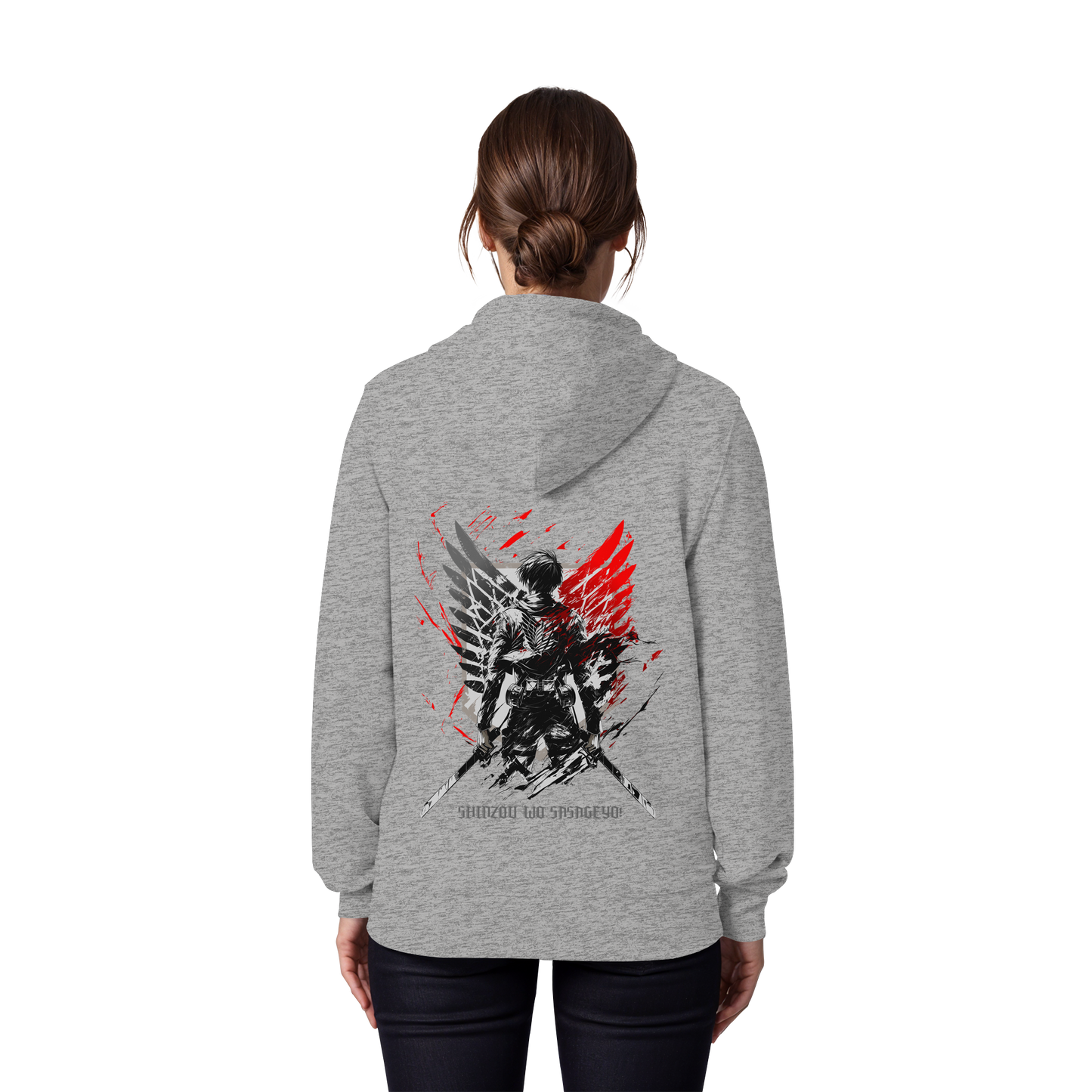 "Wings of Resolve" Back Organic Zipper