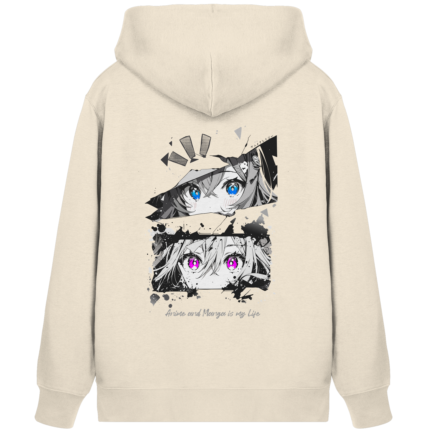 "Anime Eyes" Back - Organic Zipper