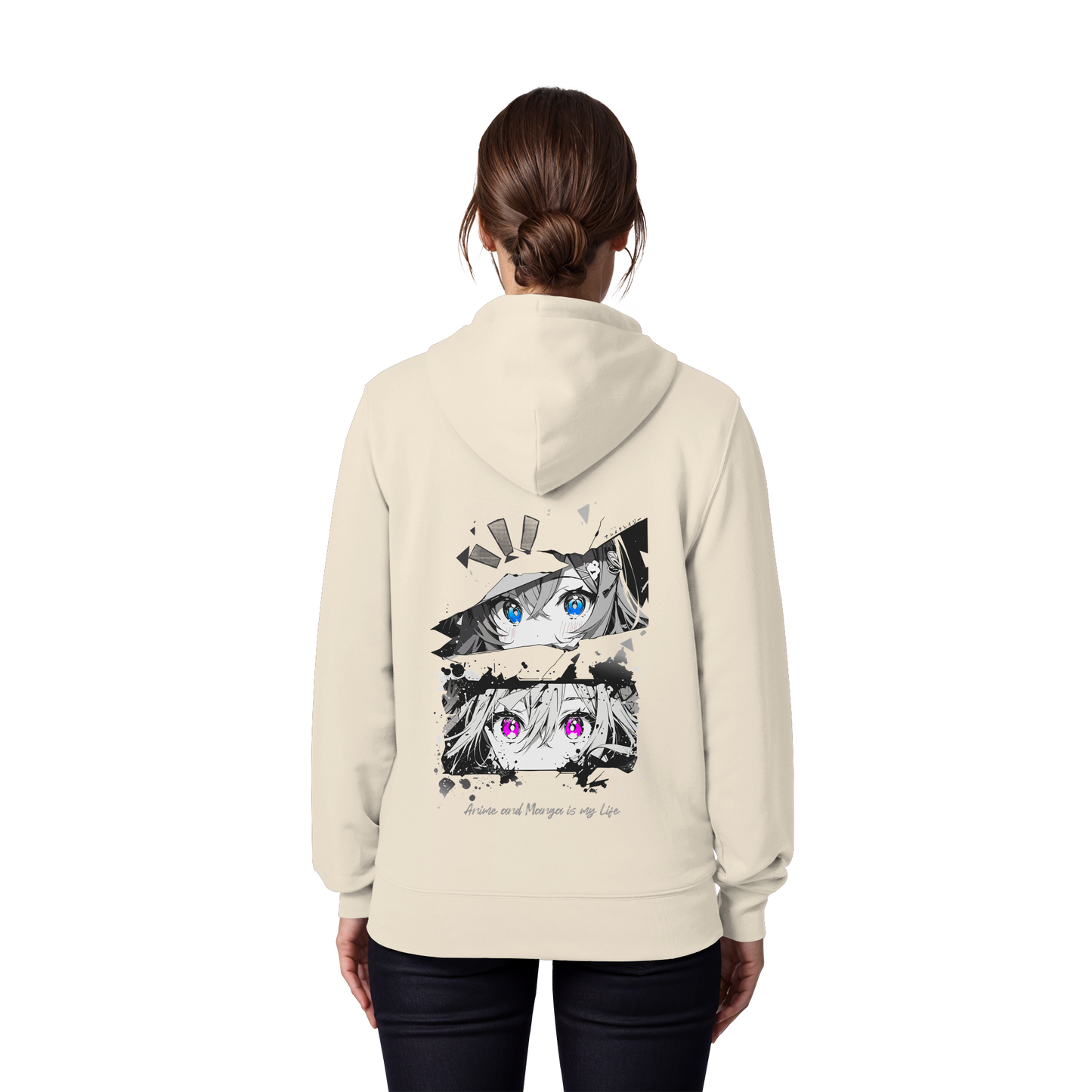 "Anime Eyes" Back - Organic Zipper