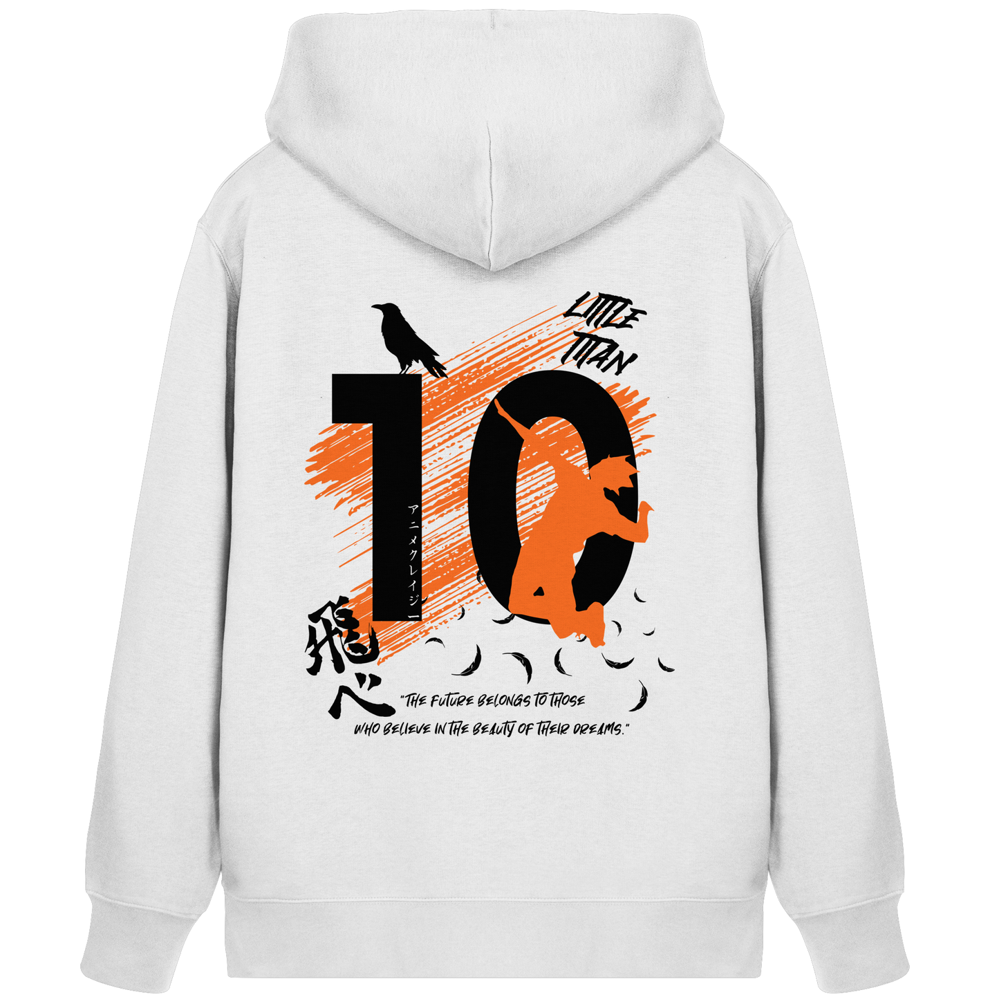"Little Titan" White Organic Zipper