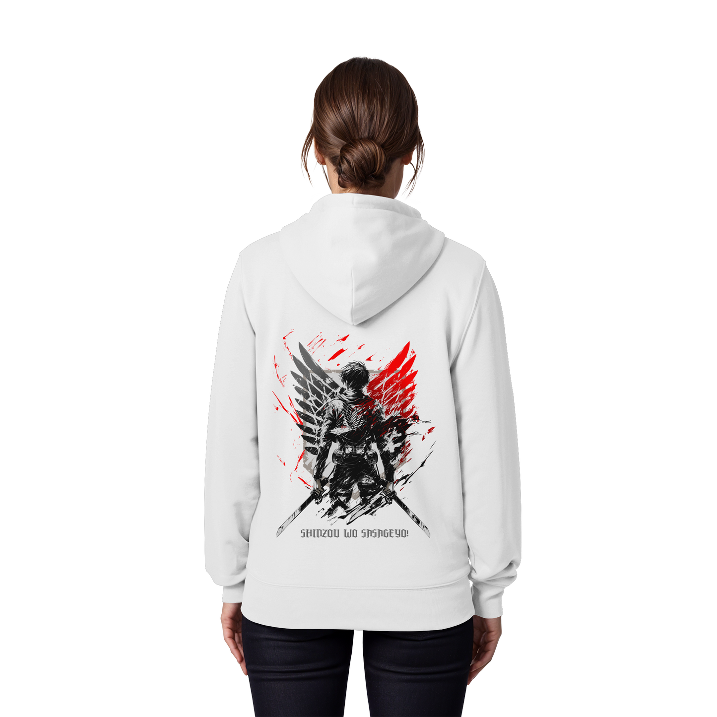 "Wings of Resolve" Back Organic Zipper