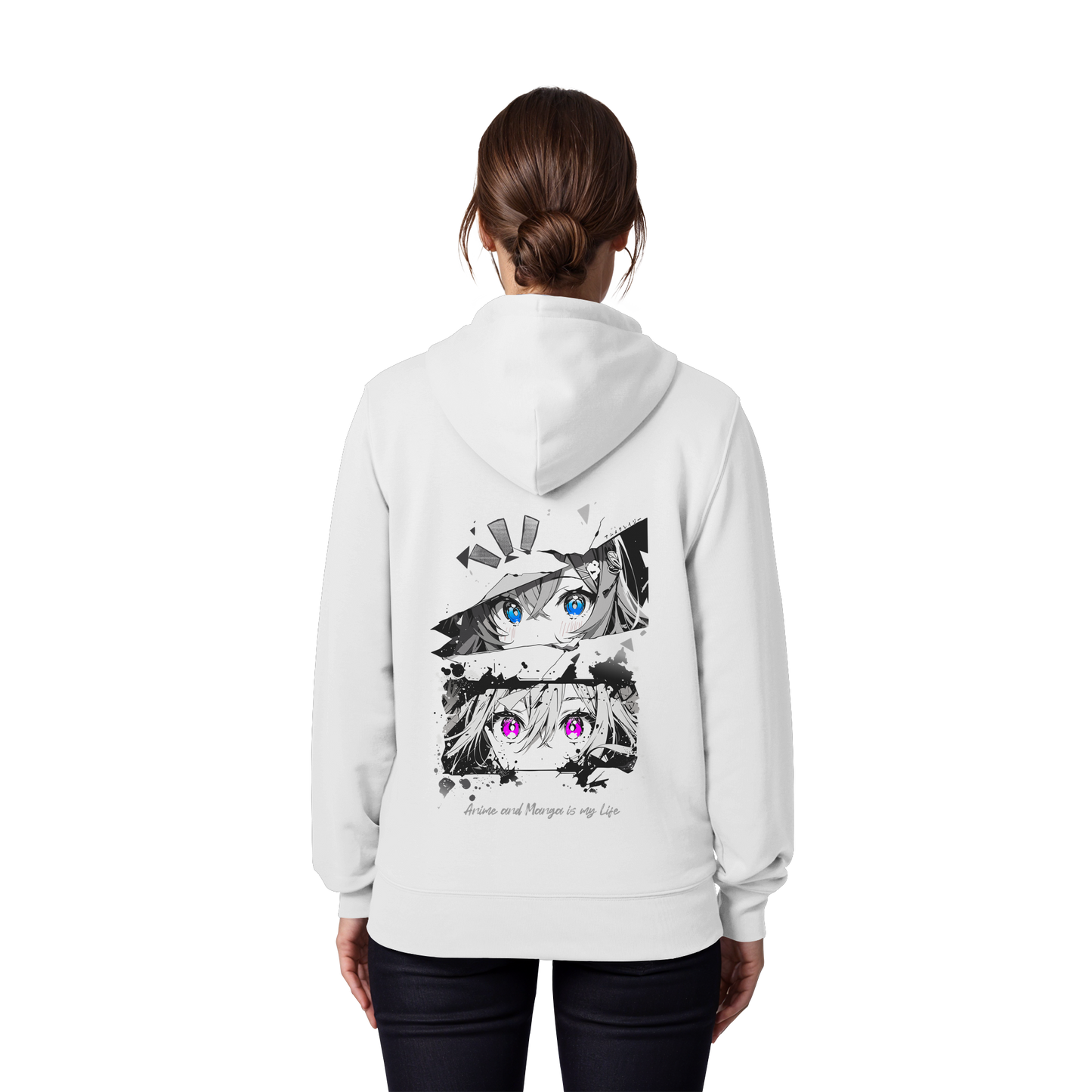 "Anime Eyes" Back - Organic Zipper