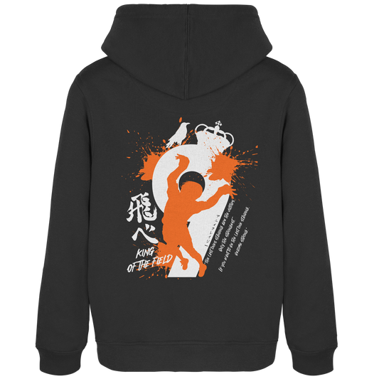 "King Of The Field 2.0" Back Black Women Organic Hoodie