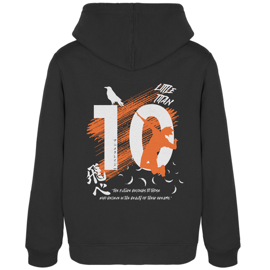 "Little Titan" Back Black Women Organic Hoodie
