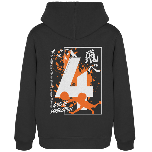"God Of Protection" Back Black Women Organic Hoodie