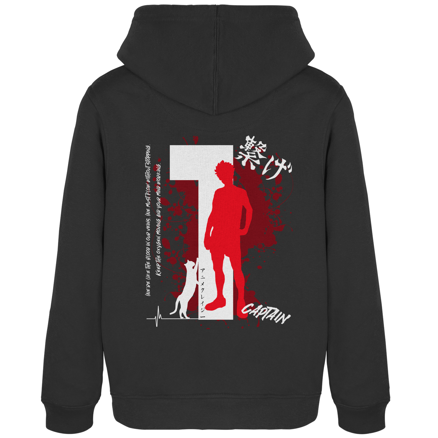 "Captain" Back Black Women Organic Hoodie